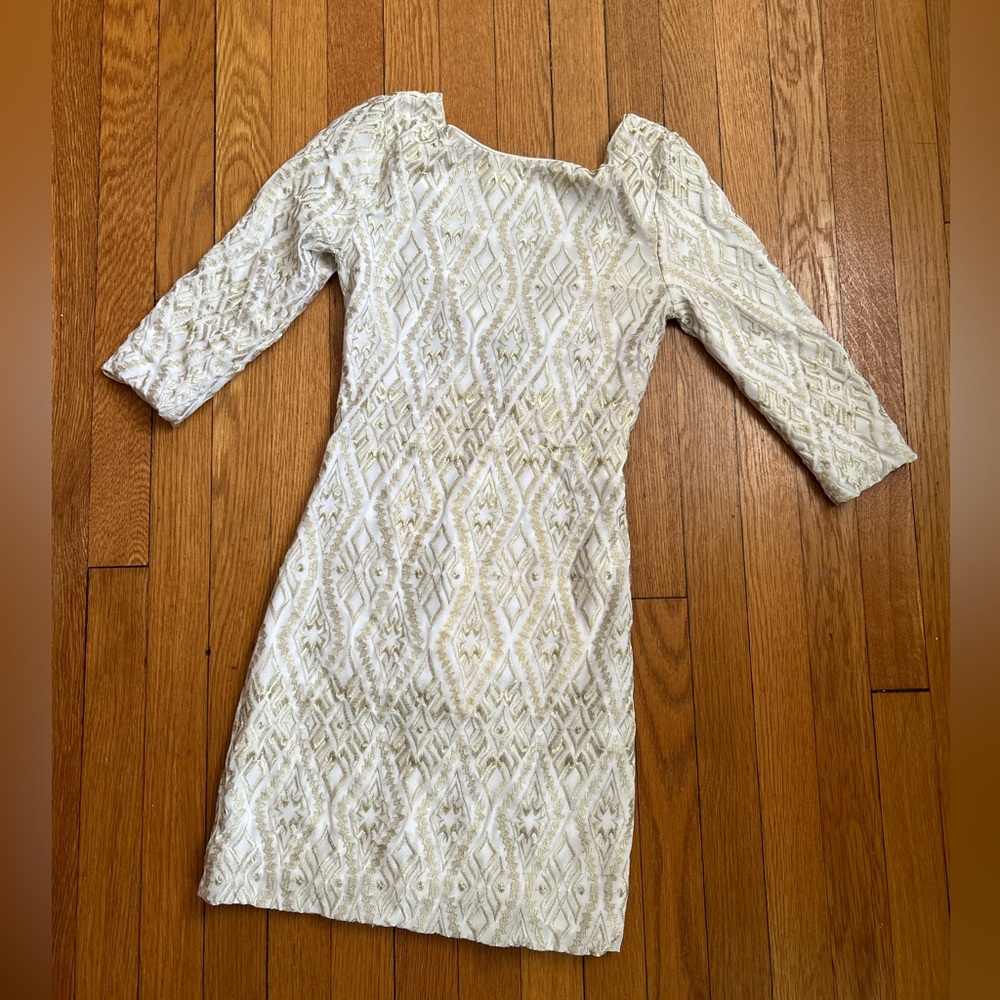 As U Wish White Bodycon Embroidered Dress